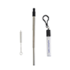 KP9694-THERMOSPHERE TELESCOPIC STAINLESS STRAW IN CASE-Black