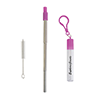 KP9694-THERMOSPHERE TELESCOPIC STAINLESS STRAW IN CASE-Purple