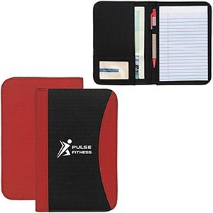 NW4030-NON WOVEN JUNIOR PADFOLIO-Red/Black (Clearance Minimum 60 Units)